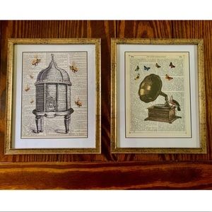Two Vintage Dictionary Prints (8x10) ***Frames not included***